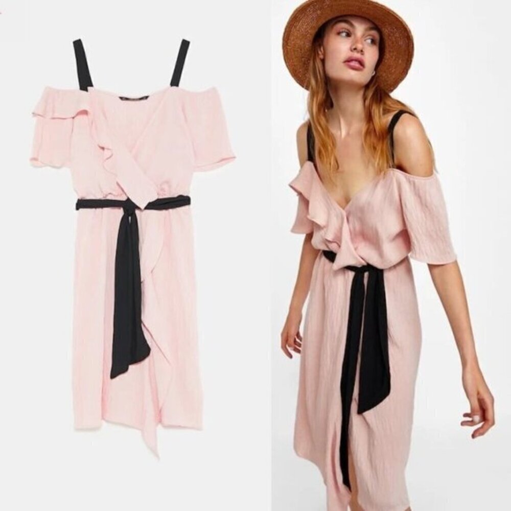 Zara Off The Shoulder Midi Dress - Picture 5 of 12